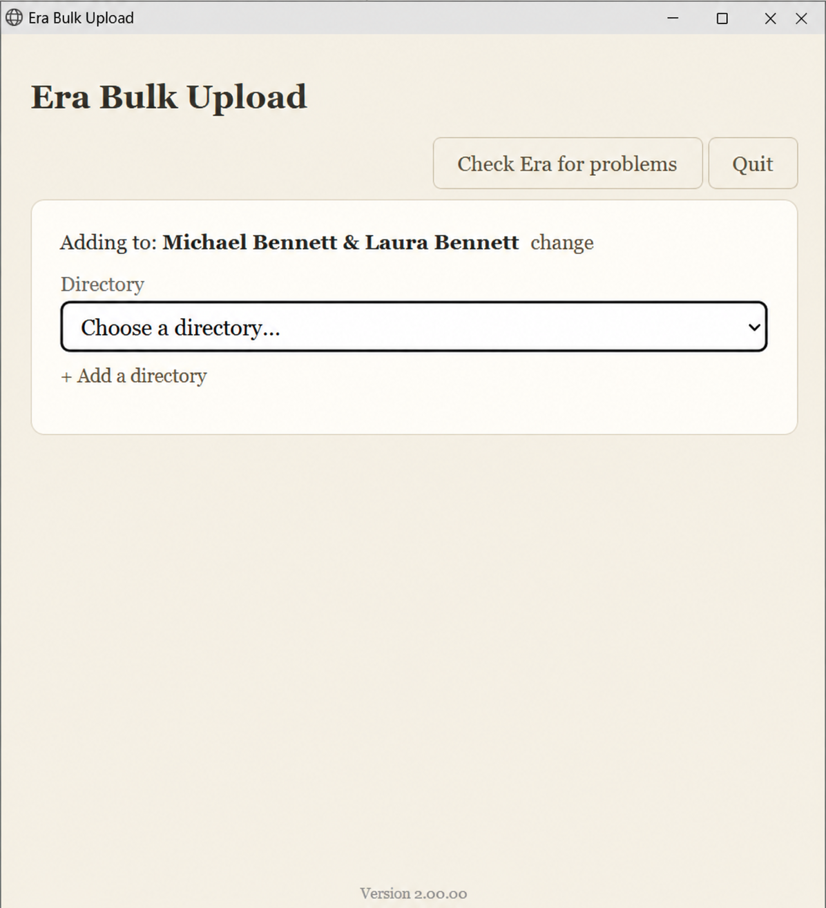 ERA bulk upload application queue