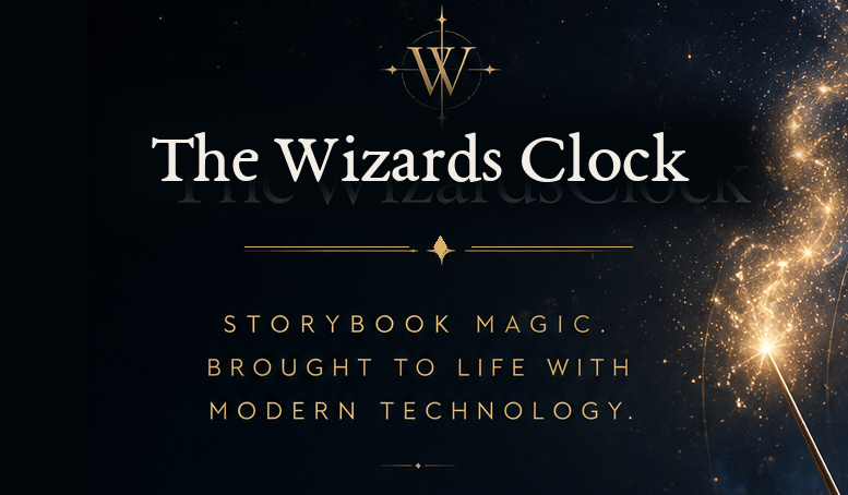 The Wizards Clock concept image showing a magical-style destination clock